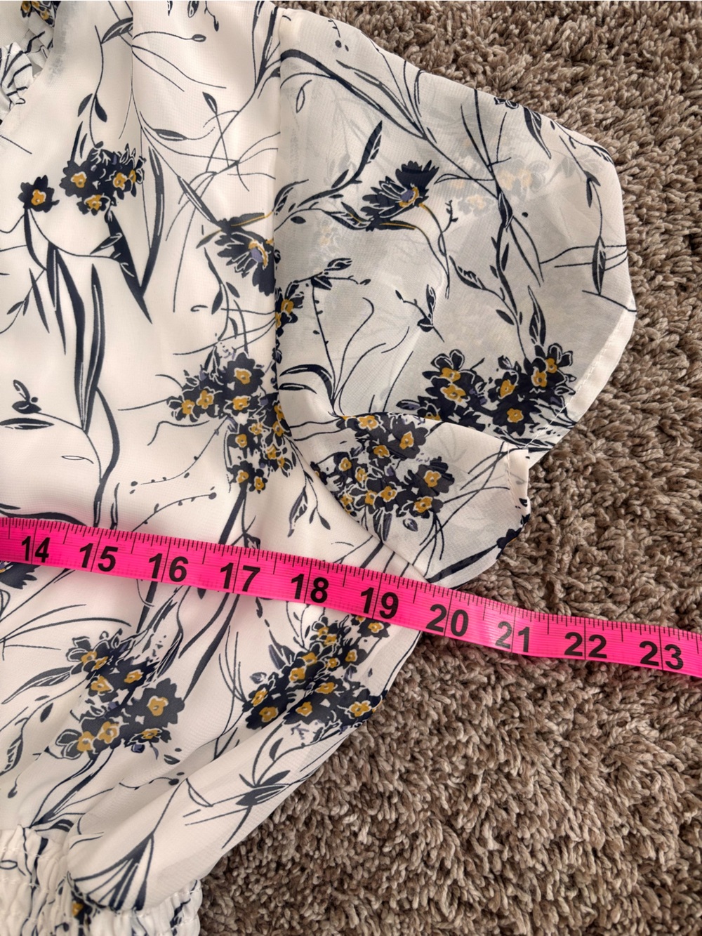 Cottage Romantic Boho Floral Midi Dress – Size L - Picture 9 of 9
